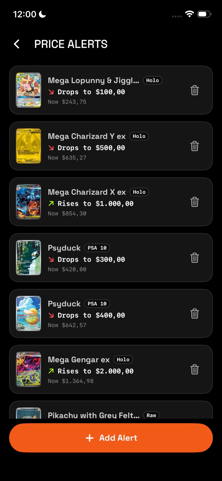 Price alerts