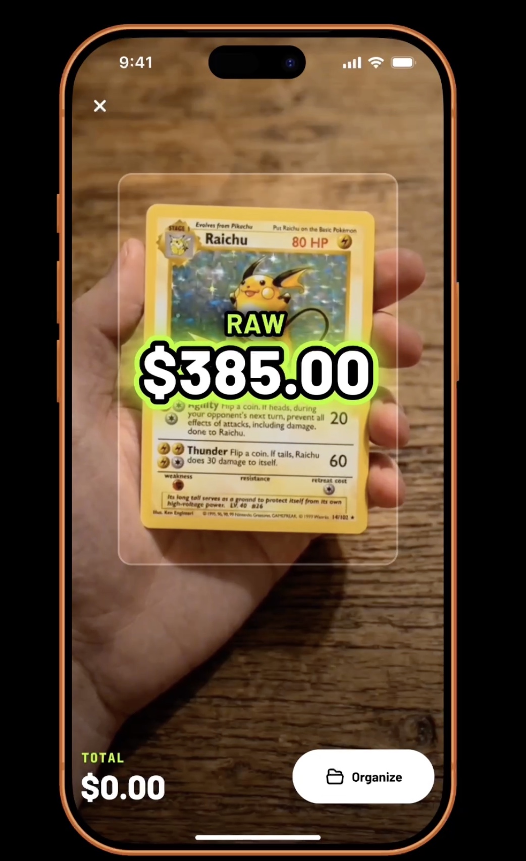 Scanning a card with Snapmon